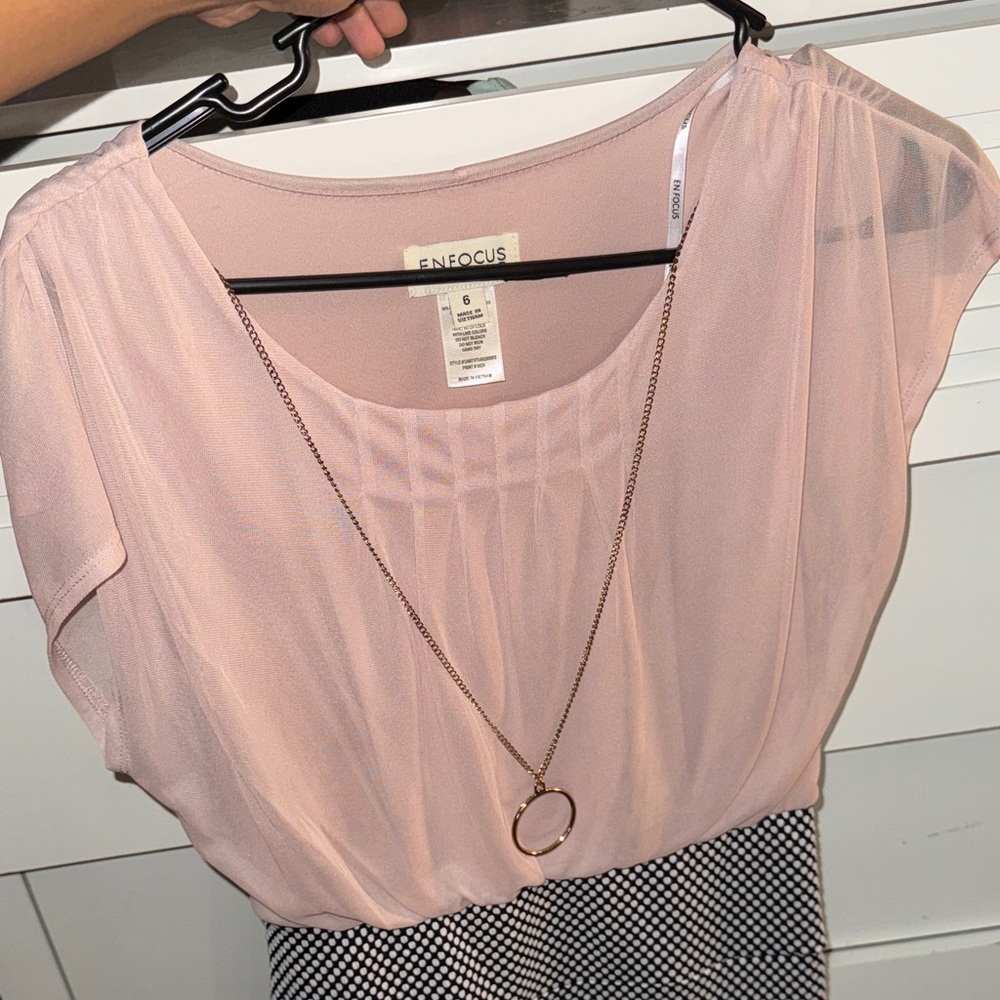 Enfocus Studio Blush Pink Blouse